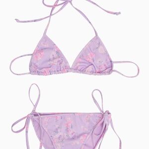 Floral Lavender Kids Swim Set